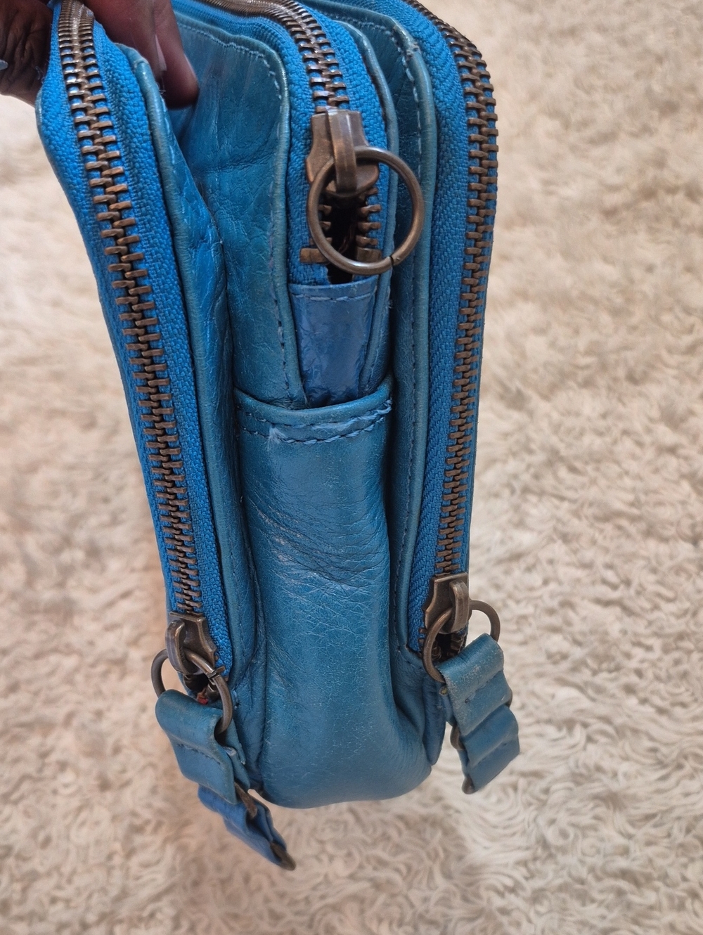LATICO blue Leather Clutch - Picture 3 of 8